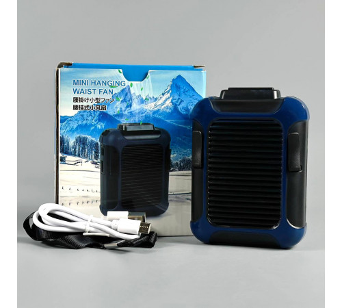 Вентилятор Multifunctional Mini 3 in1 з кріпленням на пояс, підвісний, настільний, + Power bank (з вбуд. акум.) (11cm)