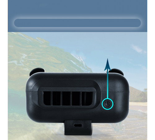 Вентилятор Multifunctional Mini 3 in1 з кріпленням на пояс, підвісний, настільний, + Power bank (з вбуд. акум.) (11cm)