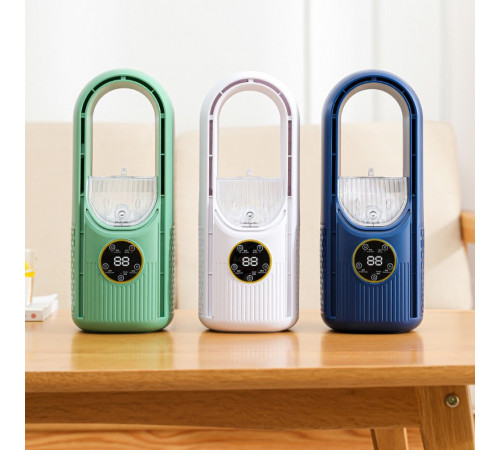 Вентилятор (без лопатей) з функцією охолодження та зволоження повітря, працює від USB (31cm)