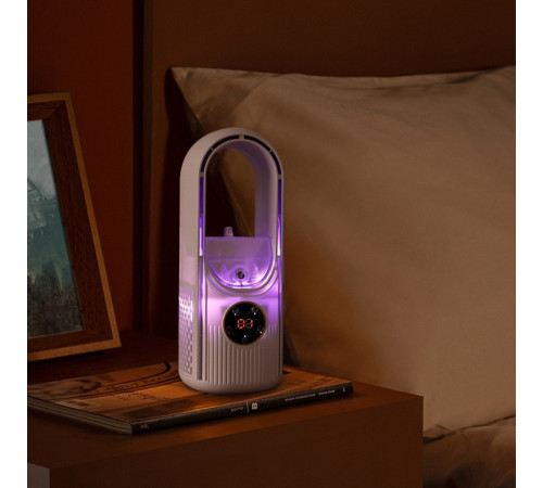 Вентилятор (без лопатей) з функцією охолодження та зволоження повітря, працює від USB (31cm)