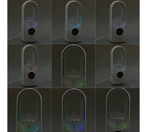 Вентилятор (без лопатей) з функцією охолодження та зволоження повітря, працює від USB (31cm)