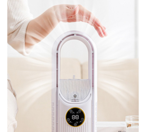 Вентилятор (без лопатей) з функцією охолодження та зволоження повітря, працює від USB (31cm)