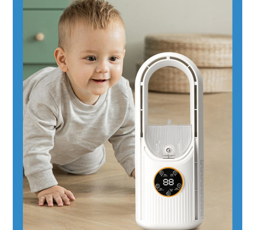 Вентилятор (без лопатей) з функцією охолодження та зволоження повітря, працює від USB (31cm)