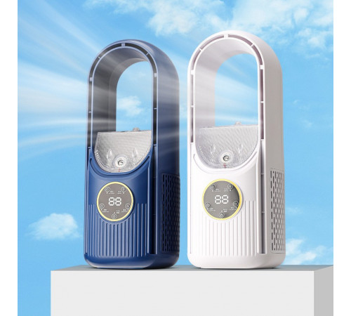 Вентилятор (без лопатей) з функцією охолодження та зволоження повітря, працює від USB (31cm)