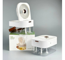 Вентилятор JX-001 з функцією охолодження та зволоження повітря 4000mAh (з вбуд. акум.) (27,5cm)