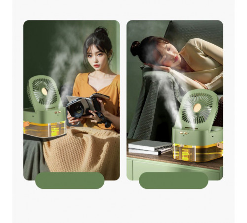 Вентилятор JX-001 з функцією охолодження та зволоження повітря 4000mAh (з вбуд. акум.) (27,5cm)