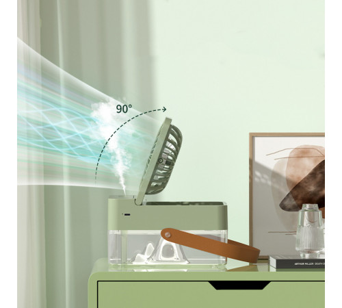 Вентилятор JX-001 з функцією охолодження та зволоження повітря 4000mAh (з вбуд. акум.) (27,5cm)