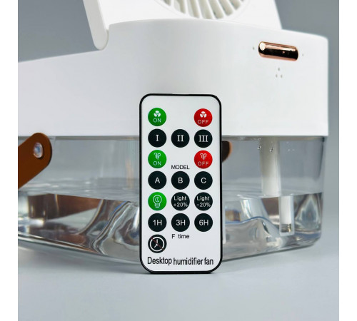 Вентилятор JX-001 з функцією охолодження та зволоження повітря 4000mAh (з вбуд. акум.) (27,5cm)