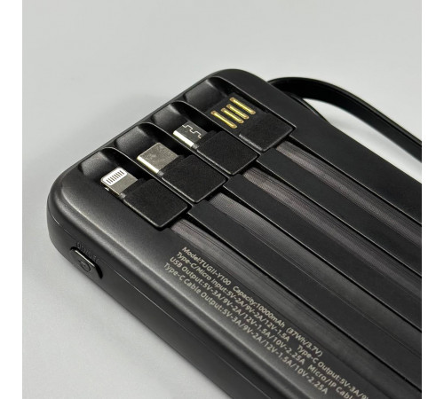 УМБ Power Bank TUGII WUW Y100 10000mAh PD22.5W (with cable Type-C+Micro+Lightning+USB)