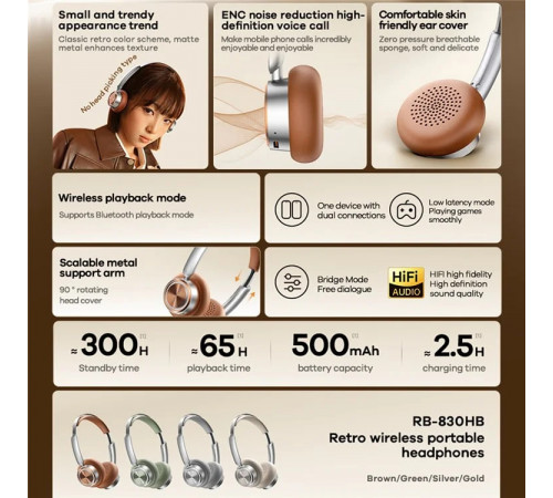 Навушники Remax RB-830HB Retro