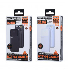 УМБ Power Bank Remax FCP-1 10000mAh PD20W+QC3.0 (with cable Type-C+Lightning+Micro+USB)