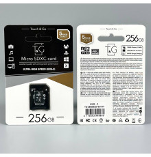 Карта пам'яті T&G 256Gb (UHS-3) 10 Class (з адаптером SD)