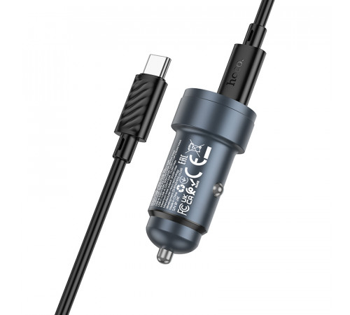 Автомобільний зарядний пристрій Hoco Z57A Glorious PD30W+QC3.0 Type-C to Type-C