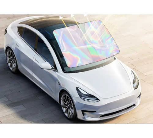 Автомобільний сонцезахисний козирок на лобове скло із лазерним покриттям (80*140cm)