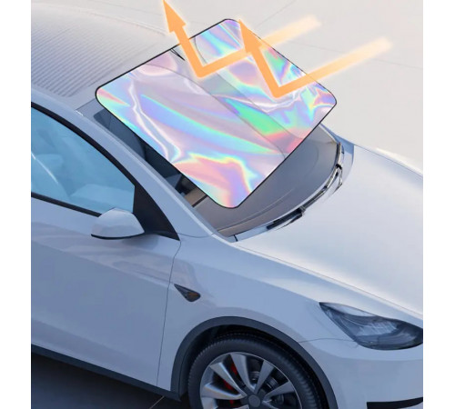 Автомобільний сонцезахисний козирок на лобове скло із лазерним покриттям (80*140cm)