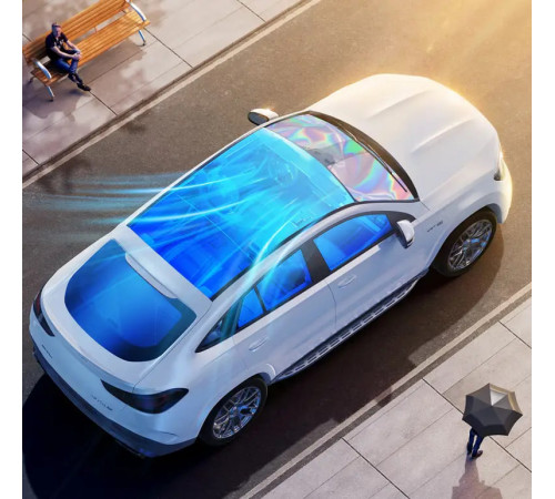 Автомобільний сонцезахисний козирок на лобове скло із лазерним покриттям (80*140cm)