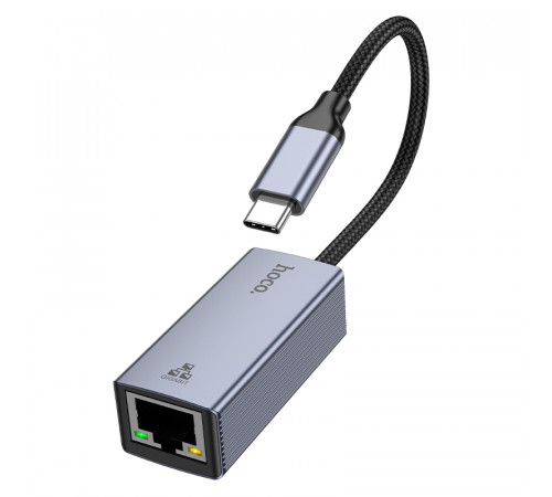 Перехідник Hoco UA37 Type-C to RJ45 ethernet (1000 Mbps)