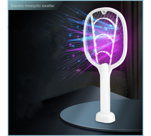 Мухобійка-ракетка 3in1 500 mAh пастка від комах (з вбуд. акум.) (довж. 42,8см)