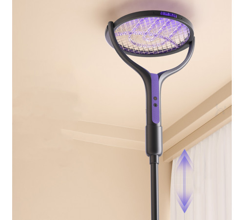 Мухобійка-ракетка ML-308 1200 mAh пастка від комах 44-106см (з телескопічною трубкою) (з вбуд. акум.)