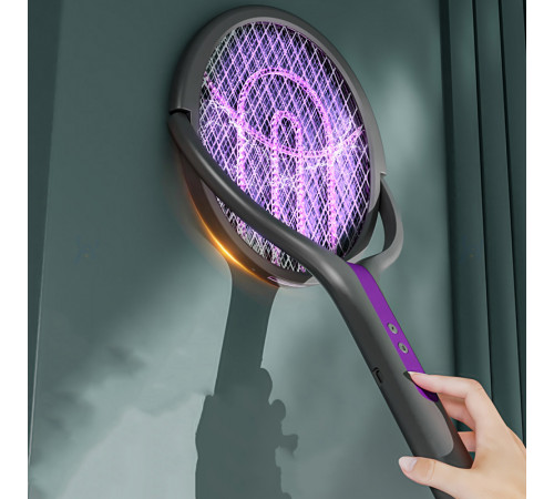 Мухобійка-ракетка ML-308 1200 mAh пастка від комах 44-106см (з телескопічною трубкою) (з вбуд. акум.)