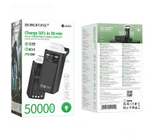УМБ Power Bank Borofone BJ65A Velocity 50000mAh PD20W+22.5W (with cable Type-C, Micro, Lightning, USB)