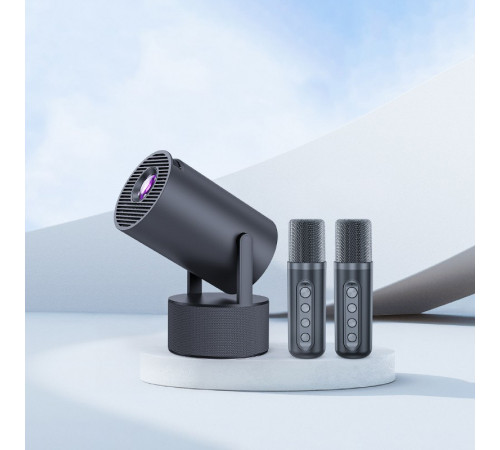 Проектор SU YOSD HY 300Pro + 2 мікрофона Karaoke (260 Ansi, Android 11, Bluetooth + WiFi, 1080P)