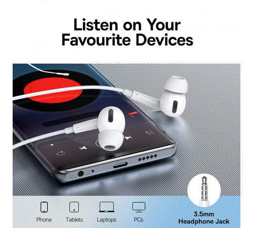 Навушники Baseus Encok H18 3.5mm (NGCR030002)