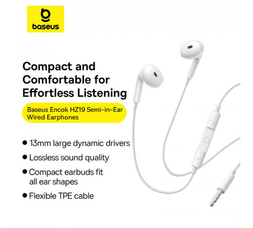 Навушники Baseus Encok HZ19 3.5mm (A00182301213-00)