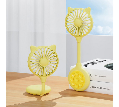 Вентилятор T6 500mAh з присоскою (22,5см) (з вбуд. акум.)