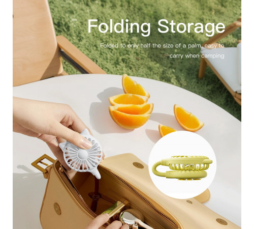 Вентилятор T6 500mAh з присоскою (22,5см) (з вбуд. акум.)