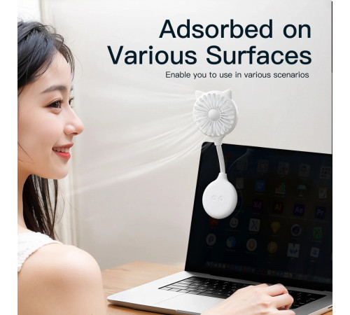 Вентилятор T6 500mAh з присоскою (22,5см) (з вбуд. акум.)