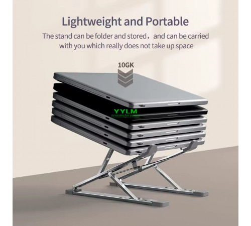 Настільна підставка складна для ноутбука Laptop Stand N8 18inch Aluminum (18*28см)