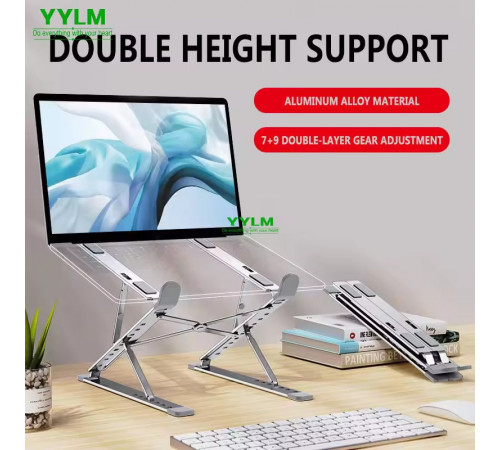Настільна підставка складна для ноутбука Laptop Stand N8 18inch Aluminum (18*28см)