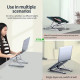 Настільна підставка складна для ноутбука Laptop Stand N8 18inch Aluminum (18*28см)