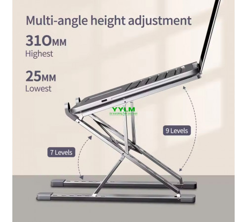Настільна підставка складна для ноутбука Laptop Stand N8 18inch Aluminum (18*28см)