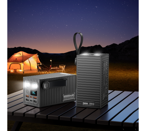 УМБ Power Bank Remax RPP-609 Pro Container Series 60000mAh QC22.5W+PD20W з ліхтарем