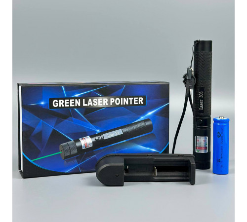 Лазерна указка 303 (1 акумулятор 18650, ключ блокування, 220V)