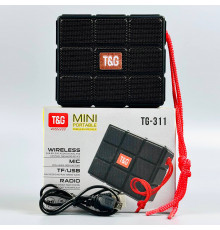 Портативна колонка TG311 радіо, RGB підсвітка, з функцією гучного зв'язку (8,0*9,5*4,3 см)
