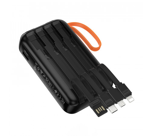 УМБ Power Bank Hoco J151 Spirit 10000mAh 2A (with cable USB, Lightning, Micro, Type-C) з ліхтарем