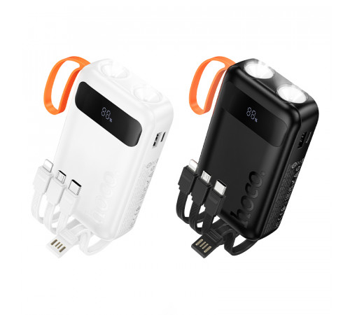 УМБ Power Bank Hoco J151 Spirit 10000mAh 2A (with cable USB, Lightning, Micro, Type-C) з ліхтарем