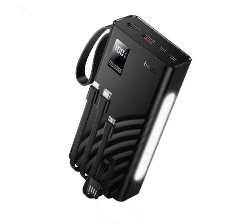 УМБ Power Bank Hoco J155 Shine 20000mAh 22.5W+PD20W з ліхтарем (with cable Type-C+Micro+Lightning+USB)