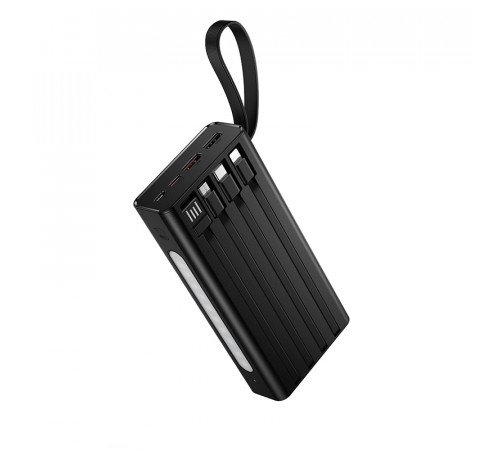 УМБ Power Bank Hoco J155 Shine 20000mAh 22.5W+PD20W з ліхтарем (with cable Type-C+Micro+Lightning+USB)