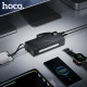 УМБ Power Bank Hoco J155 Shine 20000mAh 22.5W+PD20W з ліхтарем (with cable Type-C+Micro+Lightning+USB)