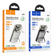 УМБ Power Bank Hoco Q43 Clever 10000mAh PD20W з бездротовою зарядкою (with cable Type-C+watch charger)