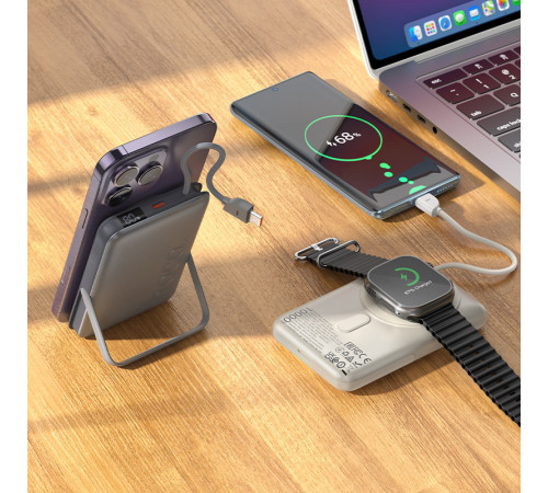 УМБ Power Bank Hoco Q43 Clever 10000mAh PD20W з бездротовою зарядкою (with cable Type-C+watch charger)