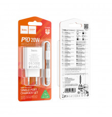 Мережевий зарядний пристрій Hoco C143A Benefit PD20W Type-C to Type-C