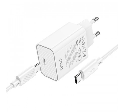 Мережевий зарядний пристрій Hoco C143A Benefit PD20W Type-C to Type-C