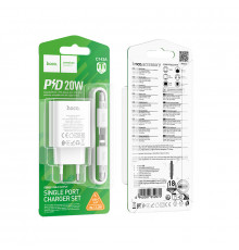 Мережевий зарядний пристрій Hoco C143A Benefit PD20W Type-C to Lightning