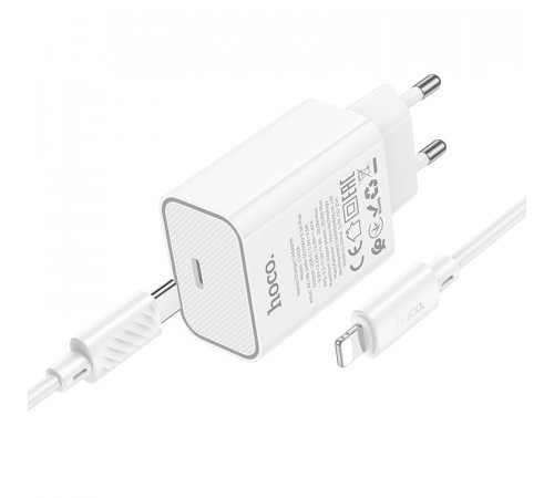 Мережевий зарядний пристрій Hoco C143A Benefit PD20W Type-C to Lightning