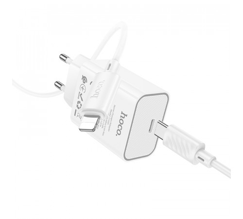 Мережевий зарядний пристрій Hoco C143A Benefit PD20W Type-C to Lightning